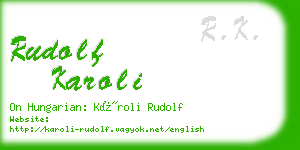 rudolf karoli business card